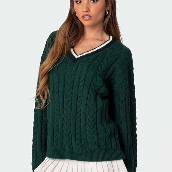 Edikted Cable Knit Sweater - Picture 1 of 13